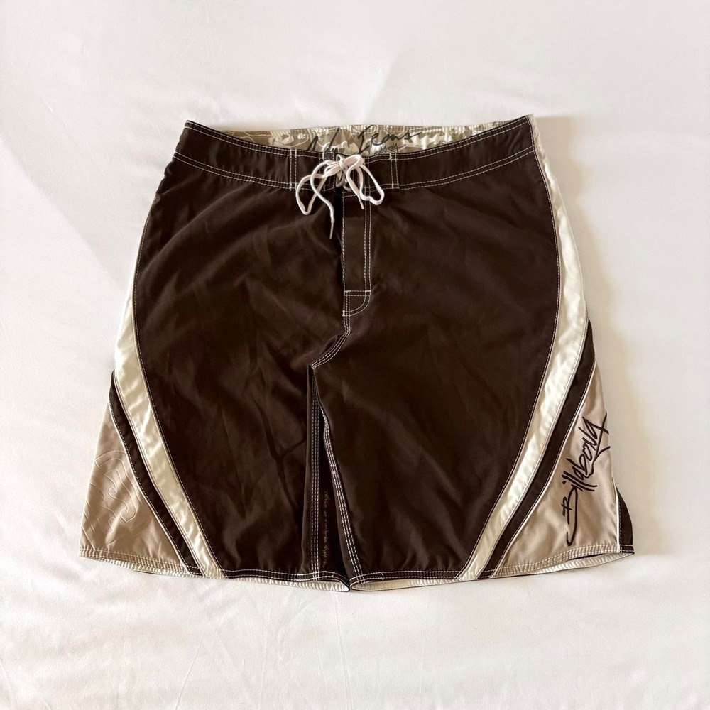 Billabong Andy Irons Board Shorts Mens 38 Brown Y2K Vintage Swim Trunks